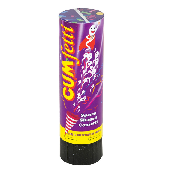 Cumfetti Sperm Shaped Confetti Party Popper